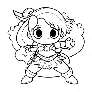 Pagina Para Colorir Da Mina Ashido Em Fantasia De Heroi 64941-53682