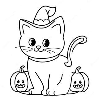 Pagina Para Colorir Do Gato De Halloween 65120-53826