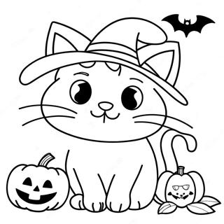 Pagina Para Colorir Do Gato De Halloween 65120-53827