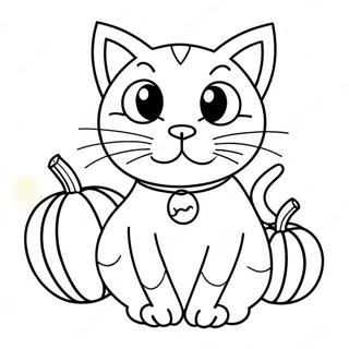 Pagina Para Colorir Do Gato De Halloween 65120-53828