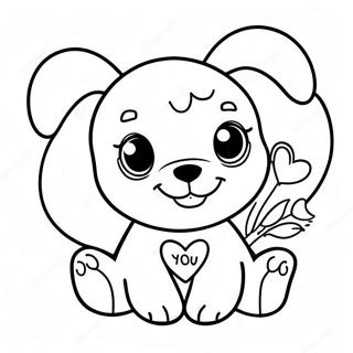 Pagina Para Colorir Do Cachorrinho Do Dia Dos Namorados 65260-53930