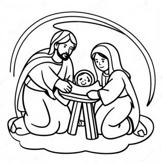 Pagina Para Colorir Da Cena Do Presepio Com O Bebe Jesus 65331-53983