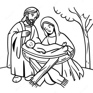 Pagina Para Colorir Da Cena Do Presepio Com O Bebe Jesus 65331-53984