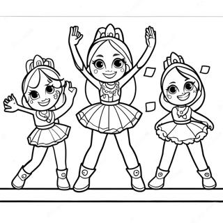 Pagina Para Colorir The Dazzlings Se Apresentando No Palco 65401-54048