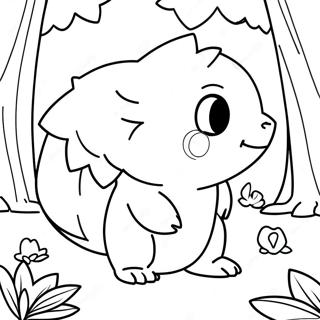 Pagina Para Colorir Do Fofo Cyndaquil Na Floresta 65501-54122