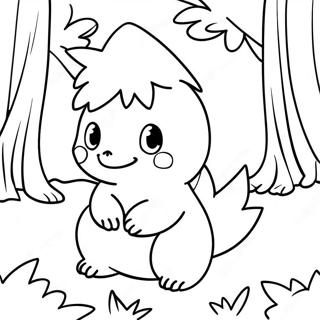 Pagina Para Colorir Do Fofo Cyndaquil Na Floresta 65501-54123