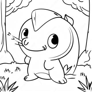 Pagina Para Colorir Do Fofo Cyndaquil Na Floresta 65501-54124