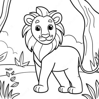 Pagina Para Colorir Do Alex O Leao Em Aventura Na Selva 65531-54139