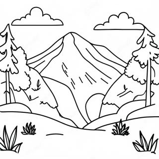 Pagina Para Colorir Da Paisagem Montanhosa 65680-54258