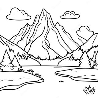 Pagina Para Colorir Da Paisagem Montanhosa 65680-54260