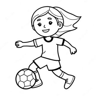 Pagina Para Colorir Menina Jogando Futebol 65690-54270