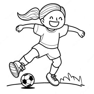 Pagina Para Colorir Menina Jogando Futebol 65690-54271