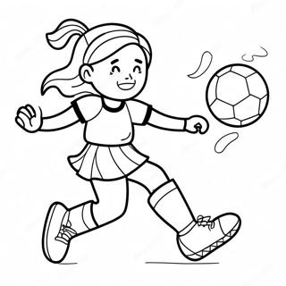 Pagina Para Colorir Menina Energetica Chutando A Bola De Futebol 65691-54274