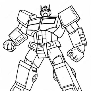 Pagina Para Colorir Optimus Prime Em Pose De Acao 65701-54279