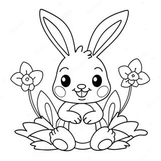 Pagina Para Colorir Coelhinha Playboy Fofa Com Flores 65711-54291