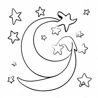 Pagina Para Colorir Estrelas Brilhantes E Lua Crescente 65731-54308