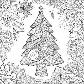 Pagina Para Colorir Arvore De Natal Zentangle Intricada 65741-54301