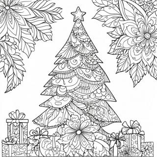 Pagina Para Colorir Arvore De Natal Zentangle Intricada 65741-54303