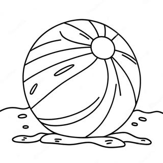 Pagina Para Colorir Da Bola De Praia Colorida Na Areia 6575-5351