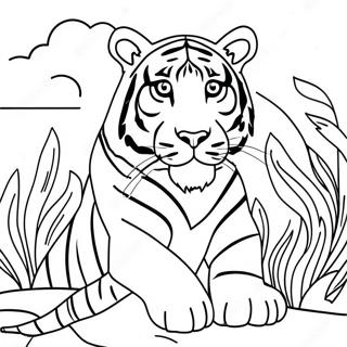 Pagina Para Colorir Do Tigre De Bengala 65790-54346