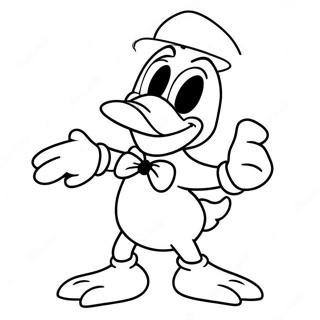 Pagina Para Colorir Do Pato Donald Assustador Com Fantasia 65821-54370