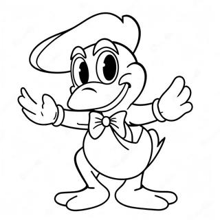 Pagina Para Colorir Do Pato Donald Assustador Com Fantasia 65821-54371