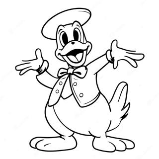 Pagina Para Colorir Do Pato Donald Assustador Com Fantasia 65821-54372