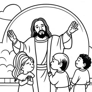 Pagina Para Colorir Do Jesus Negro Com Criancas 65871-54413