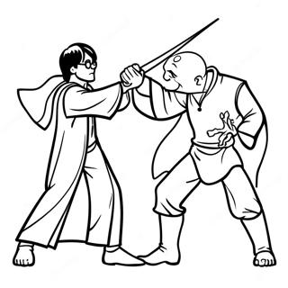 Pagina Para Colorir Do Duelo Epico Entre Harry Potter E Voldemort 65890-54427