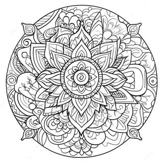 Pagina Para Colorir Mandala Trippy Chakra 66070-54563