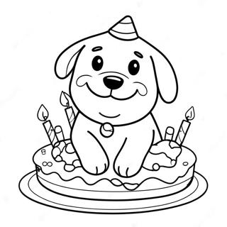 Pagina Para Colorir Cachorrinho Feliz Aniversario 66120-54612