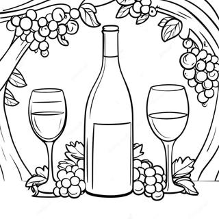 Pagina Para Colorir De Garrafa De Vinho Elegante 66161-54638