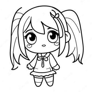 Pagina Para Colorir Estilo Chibi Do Yandere Simulator 66341-54790