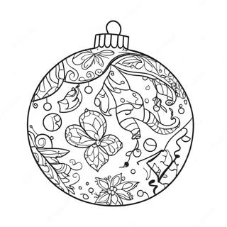 Pagina Para Colorir Do Ornamento Festivo De Ponto De Natal 6635-5397