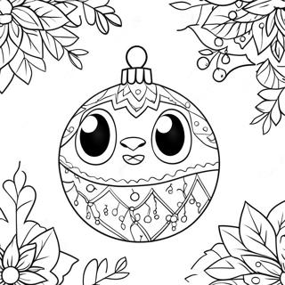 Pagina Para Colorir Do Ornamento Festivo De Ponto De Natal 6635-5400