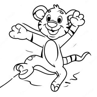 Pagina Para Colorir Do Tigger Feliz Pulando 6645-5405