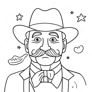 Pagina Para Colorir De Tio Engracado Com Bigode 66501-54920