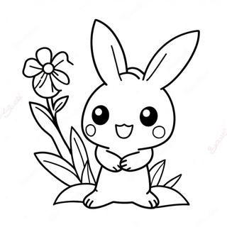 Pagina Para Colorir De Mimikyu Fofo Com Flores 66581-54982