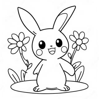 Pagina Para Colorir De Mimikyu Fofo Com Flores 66581-54983