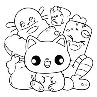 Pagina Para Colorir Do Chococat Com Amigos 6665-5423