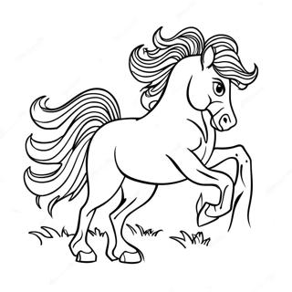 Majestoso Cavalo Frisio Em Galope Pagina Para Colorir 66701-55069