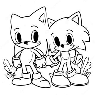 Pagina Para Colorir Do Sonic E Amigos No Dia Dos Namorados 66761-55134