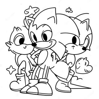 Pagina Para Colorir Do Sonic E Amigos No Dia Dos Namorados 66761-55135