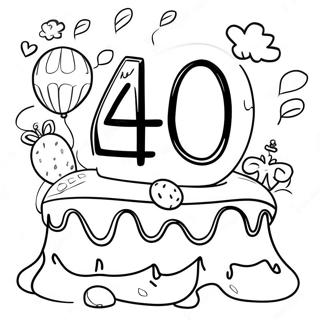 Pagina Para Colorir Da Celebracao Do 40o Aniversario 66770-55126