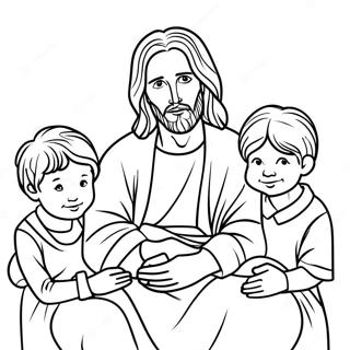 Pagina Para Colorir De Jesus Cristo Com Criancas 66891-55229