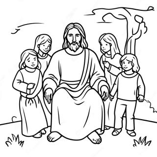 Pagina Para Colorir De Jesus Cristo Com Criancas 66891-55231