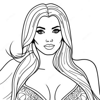 Pagina Para Colorir Da Kim Kardashian Em Traje Glamouroso 66901-55241