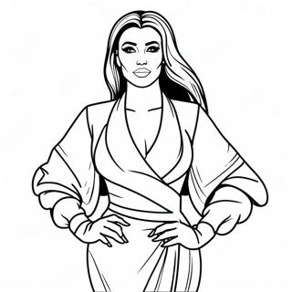 Pagina Para Colorir Da Kim Kardashian Em Traje Glamouroso 66901-55242