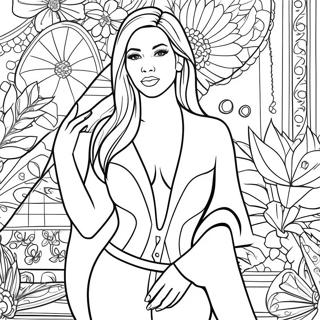 Pagina Para Colorir Da Kim Kardashian Em Traje Glamouroso 66901-55243