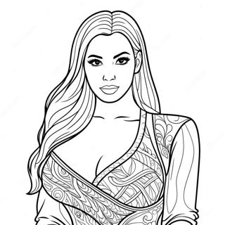 Pagina Para Colorir Da Kim Kardashian Em Traje Glamouroso 66901-55244